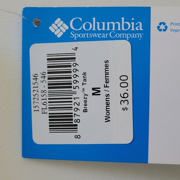 NWT - Columbia Tank Top - Picture 4 of 4